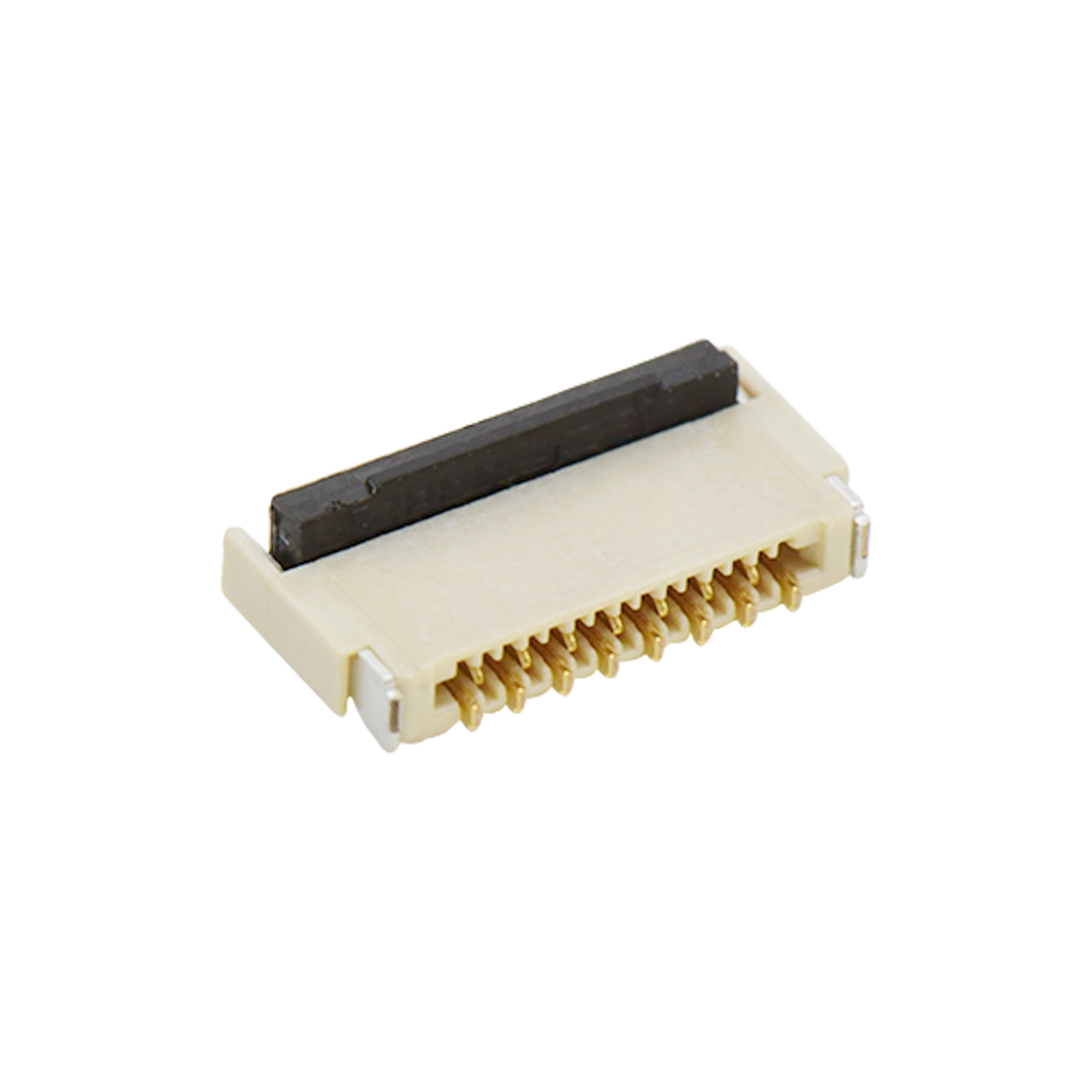 F0301 FPC FFC连接器Pitch 0.30mm H0.9mm双排卧贴后掀盖双面接 FPC 15Pin本色 镀全金G/F